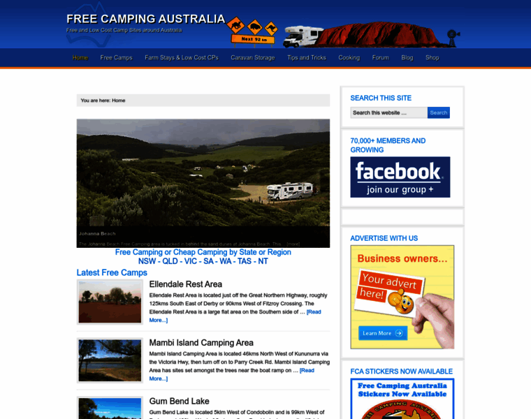 Freecampingaustralia.com.au thumbnail