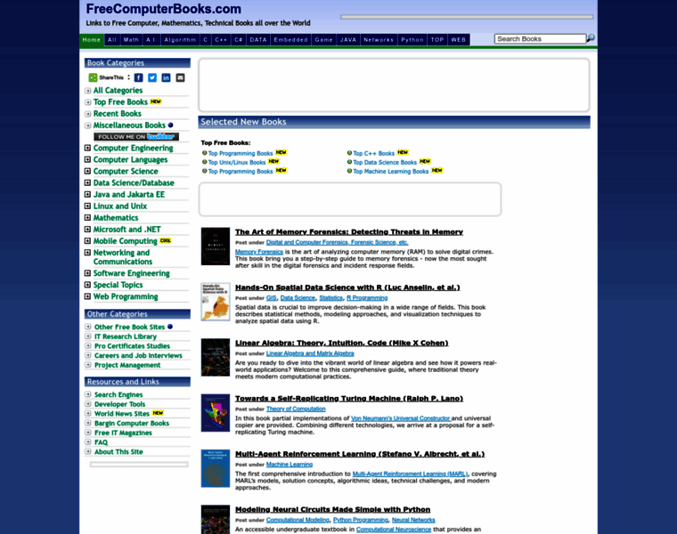 Freecomputerbooks.com thumbnail