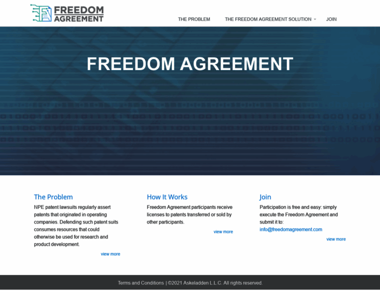 Freedomagreement.com thumbnail