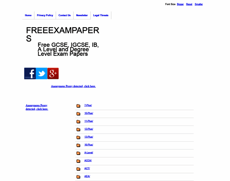 Freeexampapers.com thumbnail