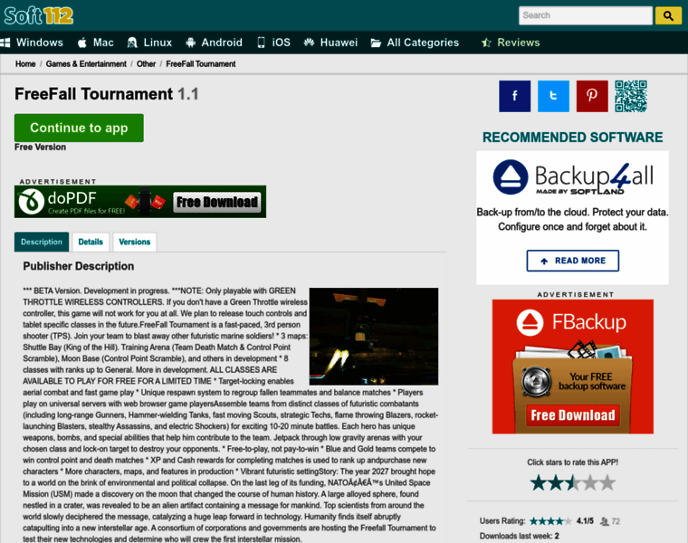 Freefall-tournament.soft112.com thumbnail