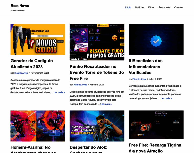 Freefirebestnews.xyz thumbnail