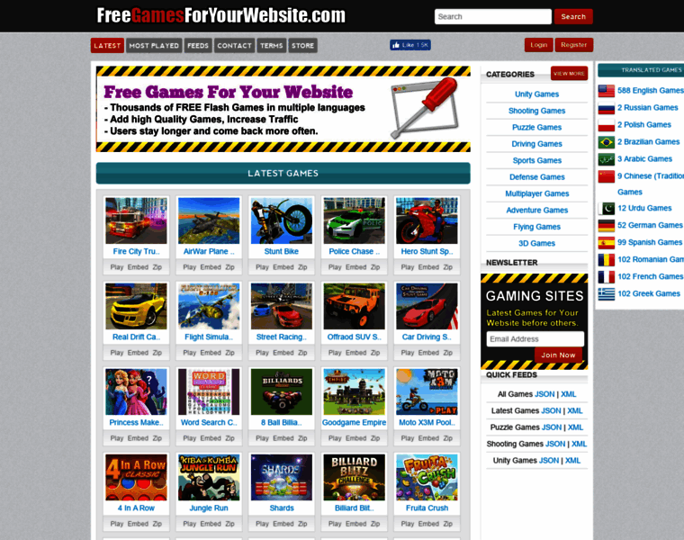 Freegamesforyourwebsite.com thumbnail