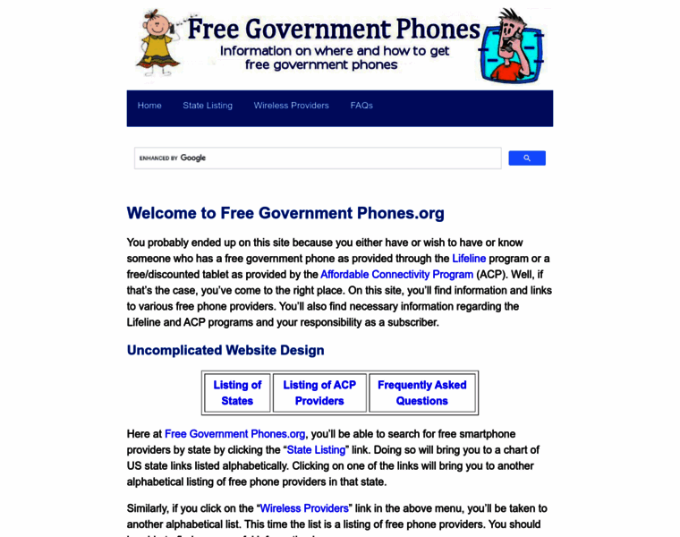 Freegovernmentphones.org thumbnail