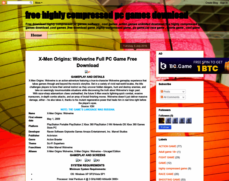 Freehighlycompressedgamedownload.blogspot.in thumbnail