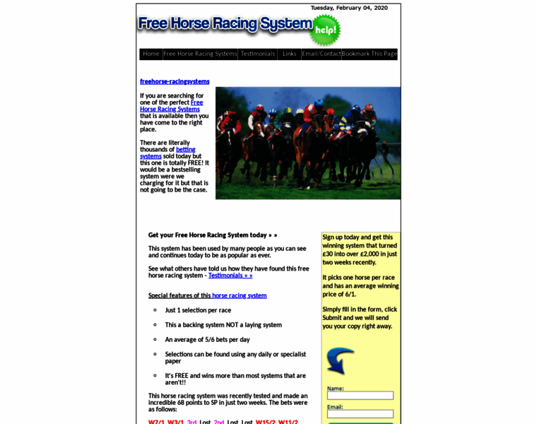 Freehorse-racingsystems.co.uk thumbnail