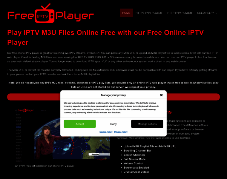 Freeiptvplayer.com thumbnail