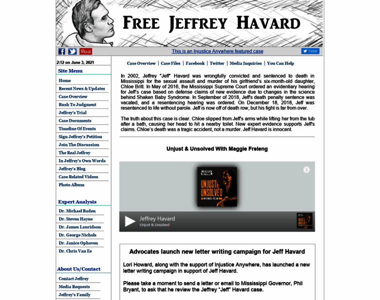 Freejeffreyhavard.org thumbnail