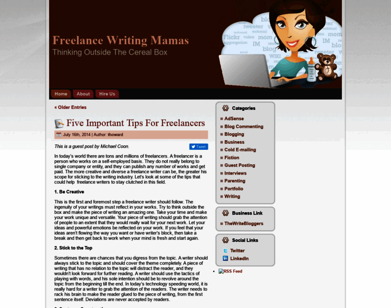 Freelancewritingmamas.com thumbnail