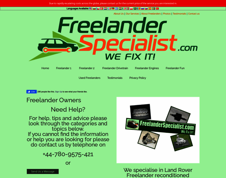Freelanderspecialist.com thumbnail
