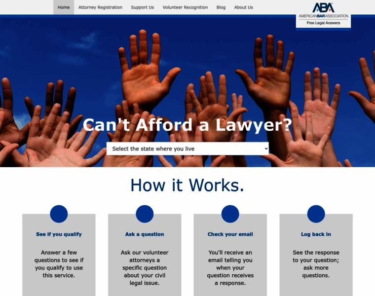 Freelegalanswers.org thumbnail