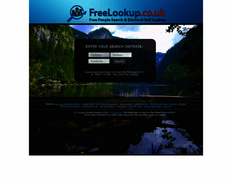 Freelookup.co.uk thumbnail