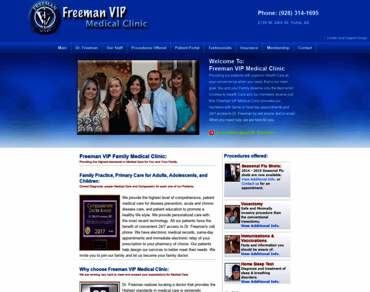 Freemanvipmedicalclinic.com thumbnail