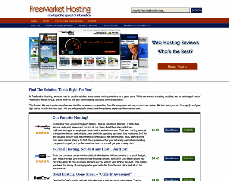 Freemarkethosting.com thumbnail