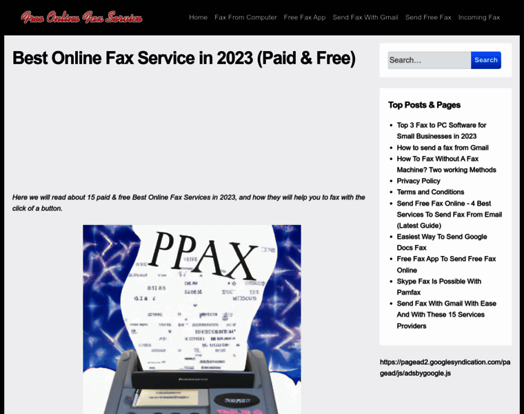Freeonlinefaxservice.org thumbnail