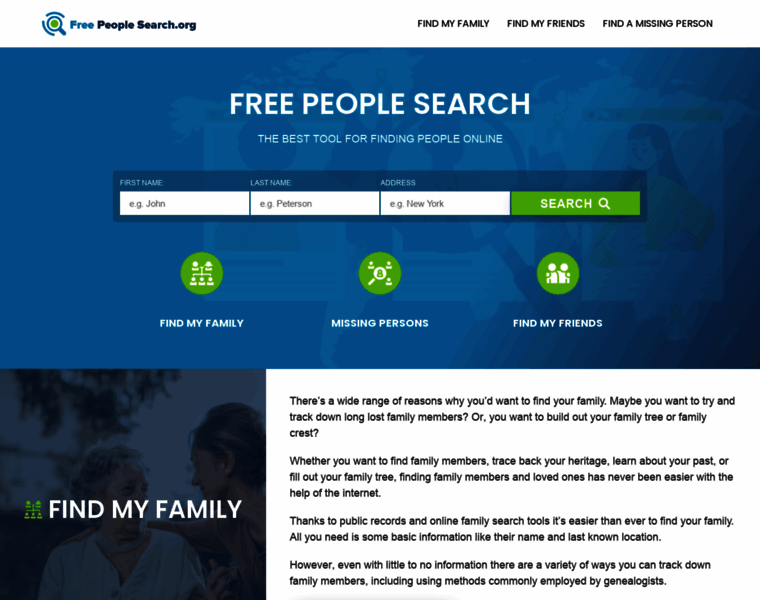 Freepeoplesearch.org thumbnail
