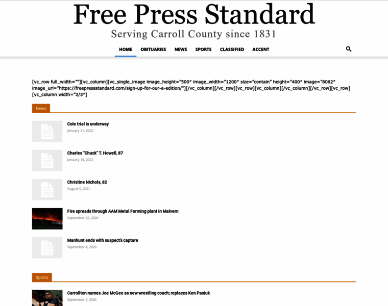 Freepressstandard.com thumbnail