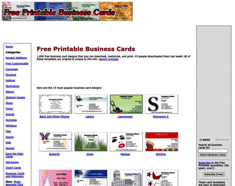 Freeprintablebusinesscards.net thumbnail