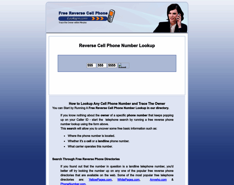 Freereversecellphonelookups.com thumbnail