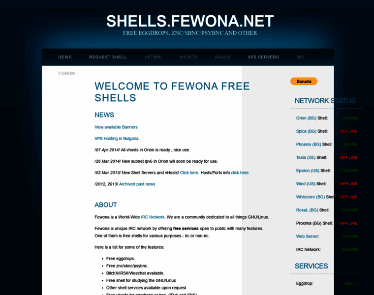 Freeshells.fewona.net thumbnail
