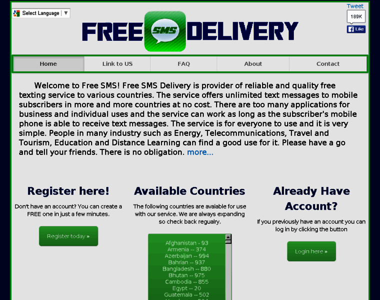 Freesmsdelivery.net thumbnail