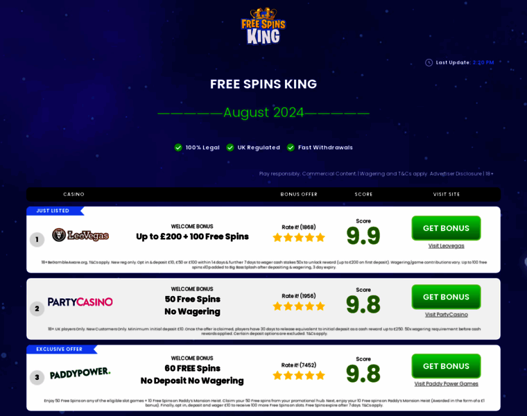 Freespinsking.co.uk thumbnail Freespinsking.co.uk thumbnail