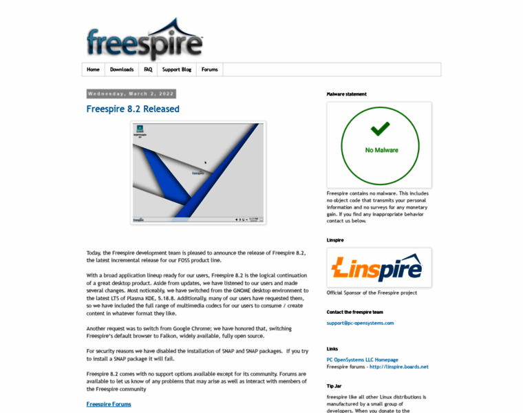 Freespire.net thumbnail