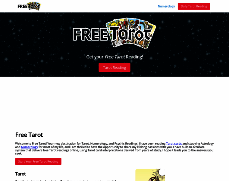 Freetarot.com thumbnail