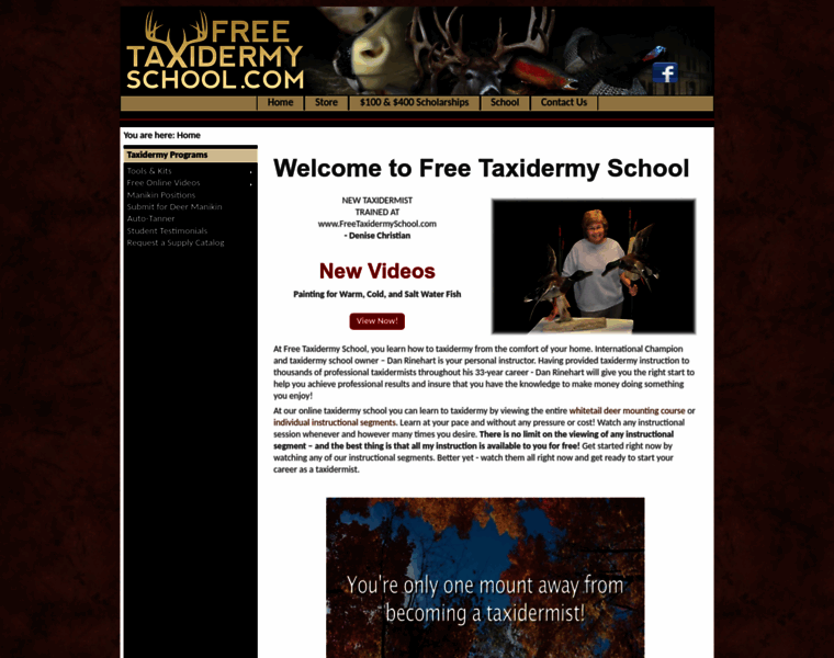 Freetaxidermyschool.com thumbnail