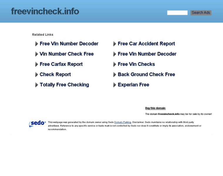 Freevincheck.info thumbnail