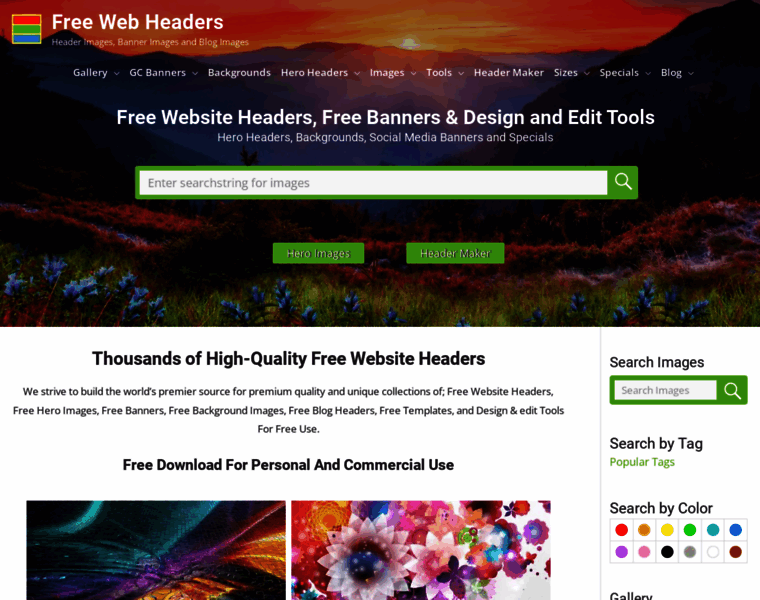 Freewebheaders.com thumbnail