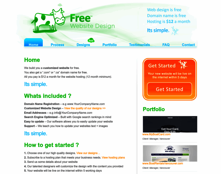 Freewebsitedesign.ca thumbnail
