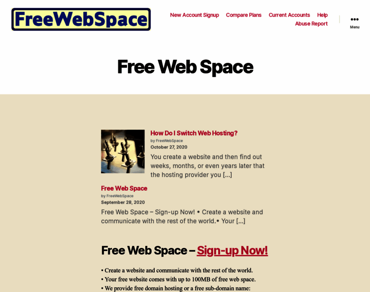 Freewebspace.com thumbnail