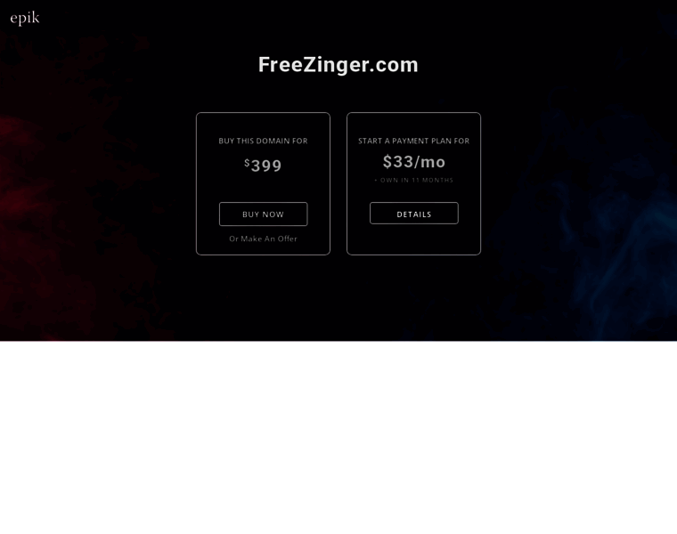 Freezinger.com thumbnail