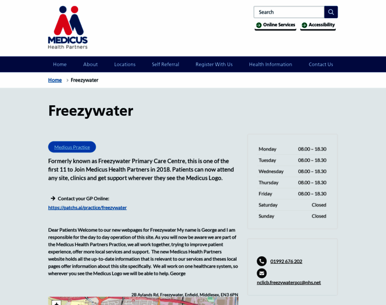 Freezywaterprimarycarecentre.nhs.uk thumbnail