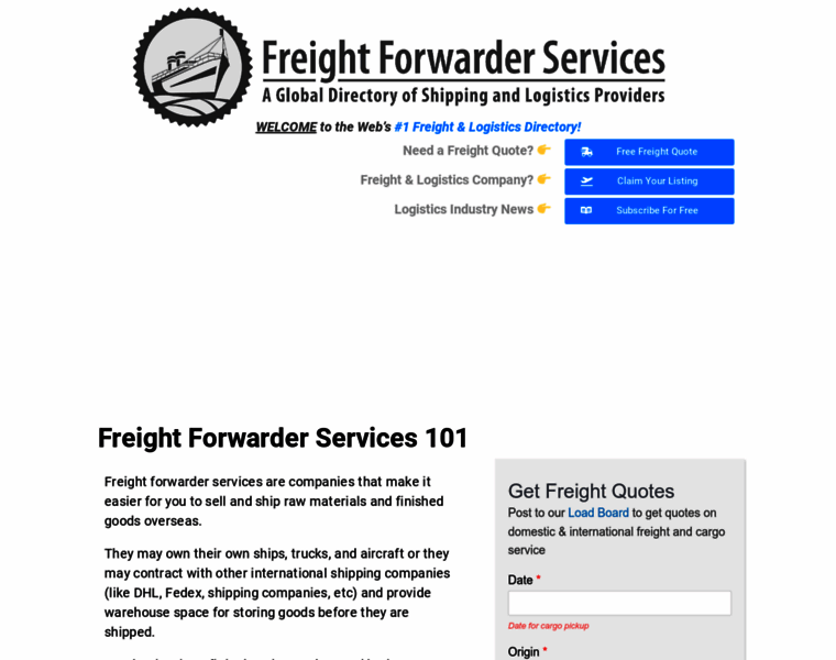 Freightforwarderservices.com thumbnail