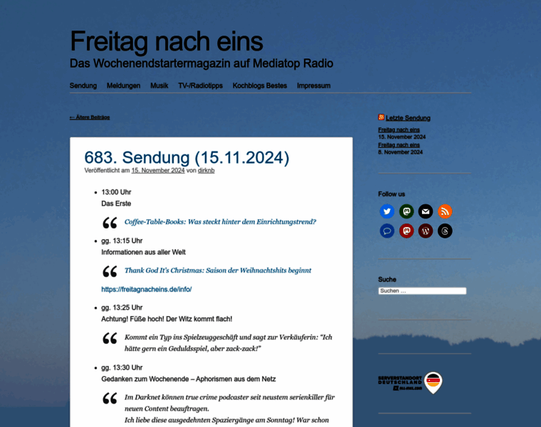 Freitagnacheins.de thumbnail