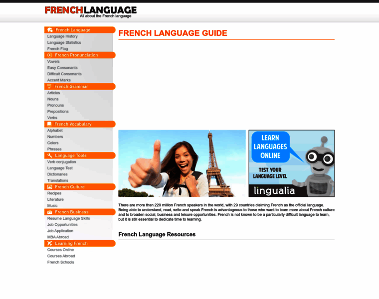 Frenchlanguageguide.com thumbnail
