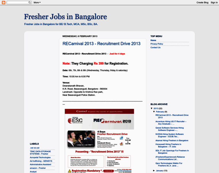 Fresherjobs-in-bangalore.blogspot.com thumbnail