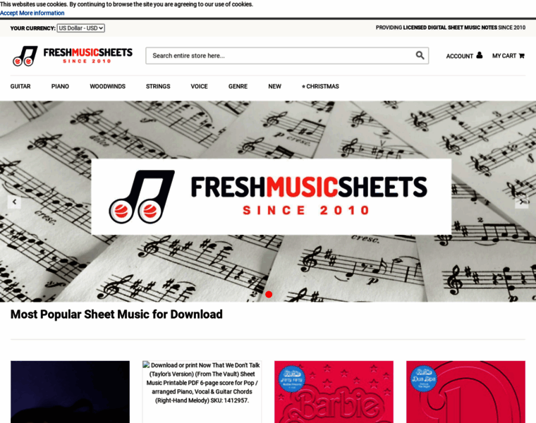 Freshmusicsheets.com thumbnail