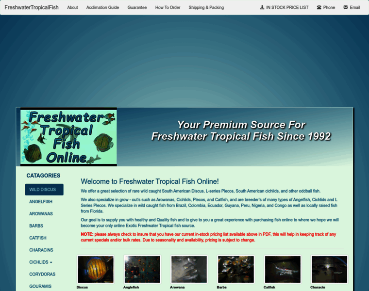 Freshwatertropicalfishonline.com thumbnail