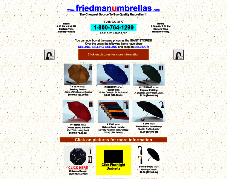 Friedmanumbrellas.com thumbnail