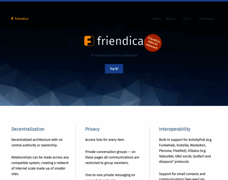 Friendica.com thumbnail