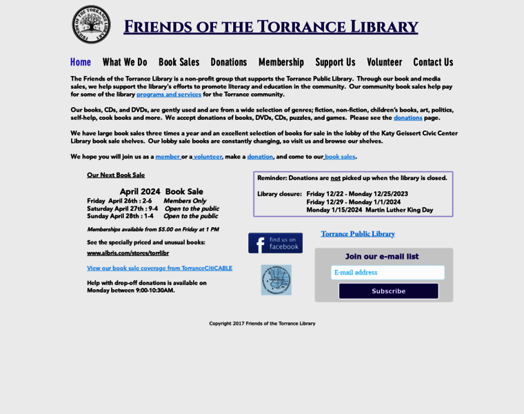 Friendsofthetorrancelibrary.org thumbnail