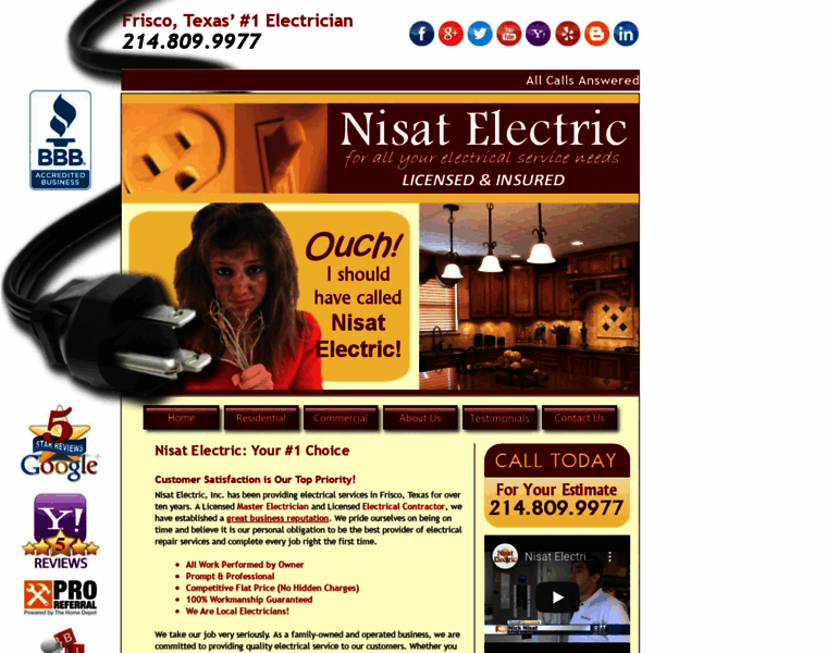 Friscoelectrician-nisatelectric.com thumbnail