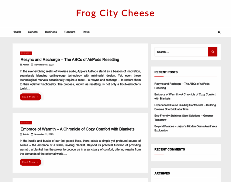 Frogcitycheese.com thumbnail