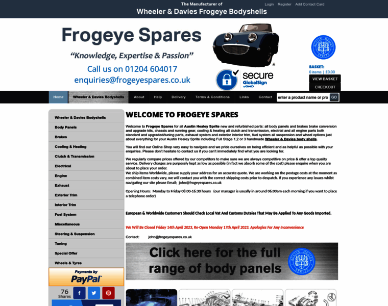 Frogeyespares.co.uk thumbnail
