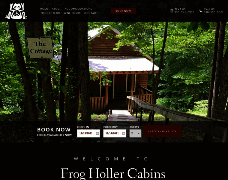 Froghollercabins.com thumbnail