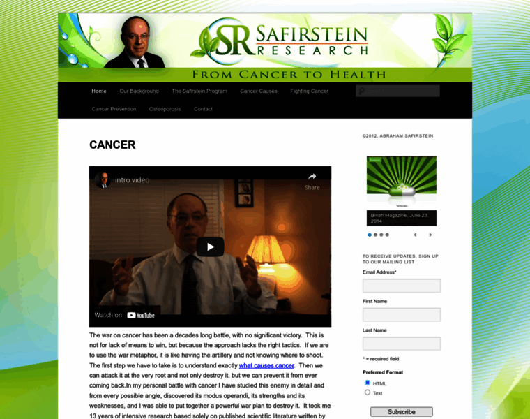 Fromcancertohealth.com thumbnail