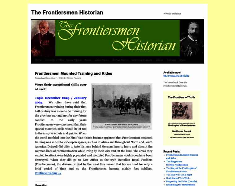 Frontiersmenhistorian.info thumbnail